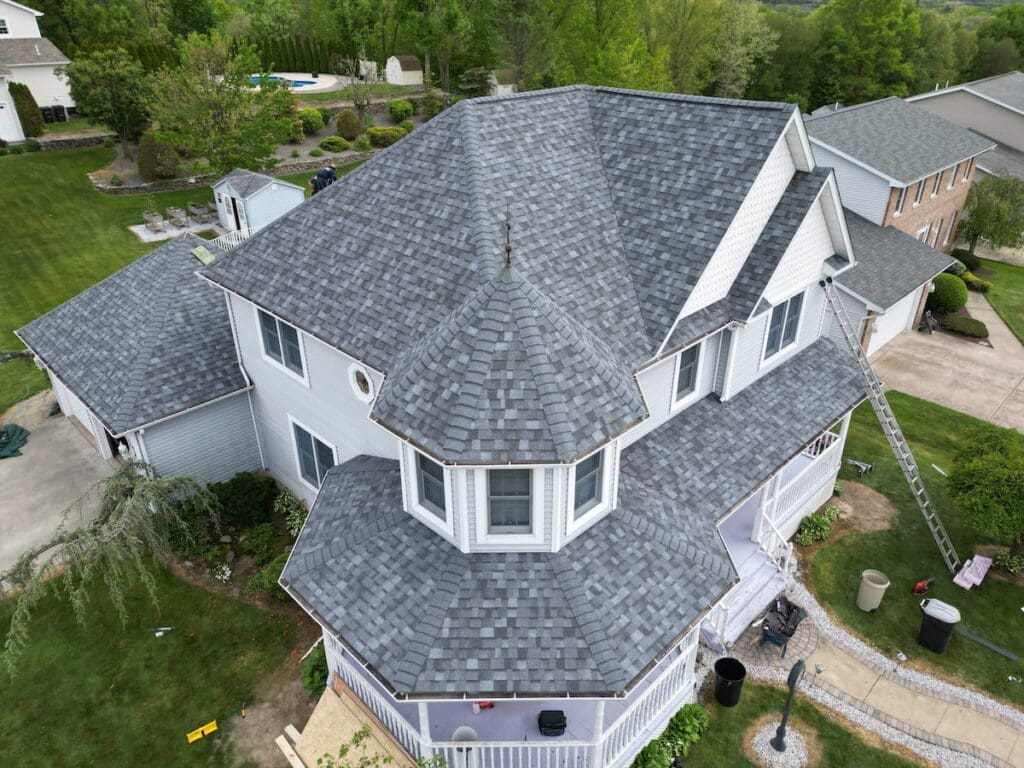 Residential roof replacement project in Archbald PA completed by Zenobi Roofing Inc