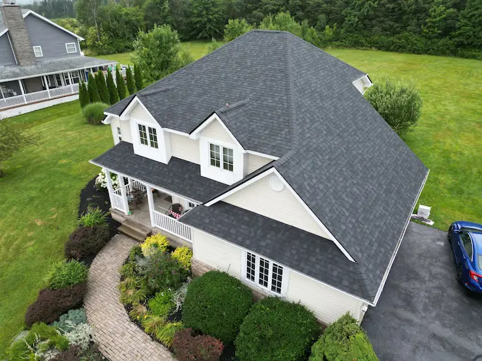 New asphalt shingle roof completed on a Dunmore PA home by Zenobi Roofing Inc