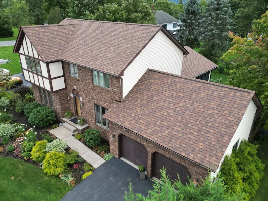 Residential asphalt shingle roofing work by Zenobi Roofing Inc in Lackawanna County PA.