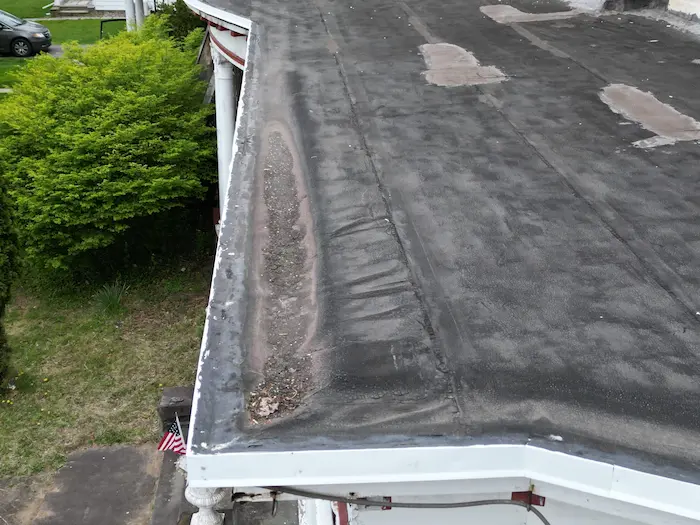Flat roof on a residential property in Scranton Pennsylvania