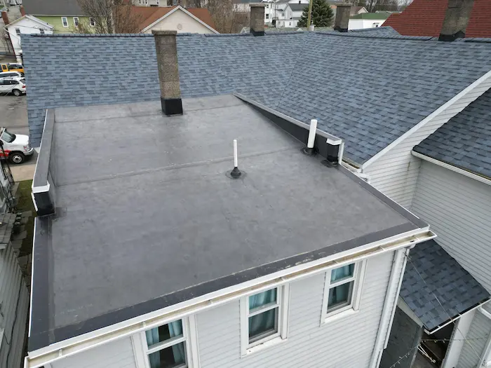 Home with a completed asphalt shingle roof in Scranton Pennsylvania