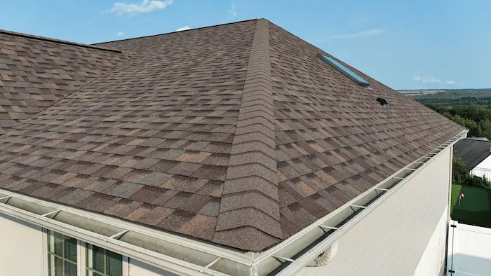 New asphalt shingle roof on a home in Olyphant PA